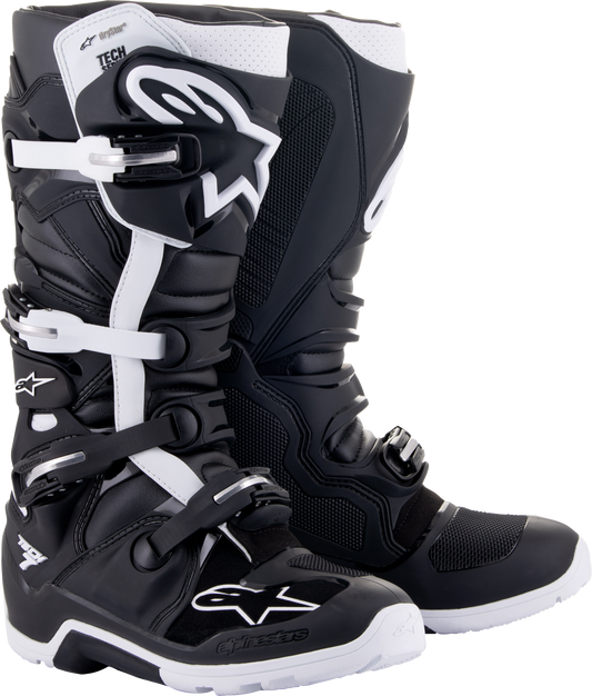 Alpinestars Tech 7 Enduro Drystar Boots Black/White Sz 12