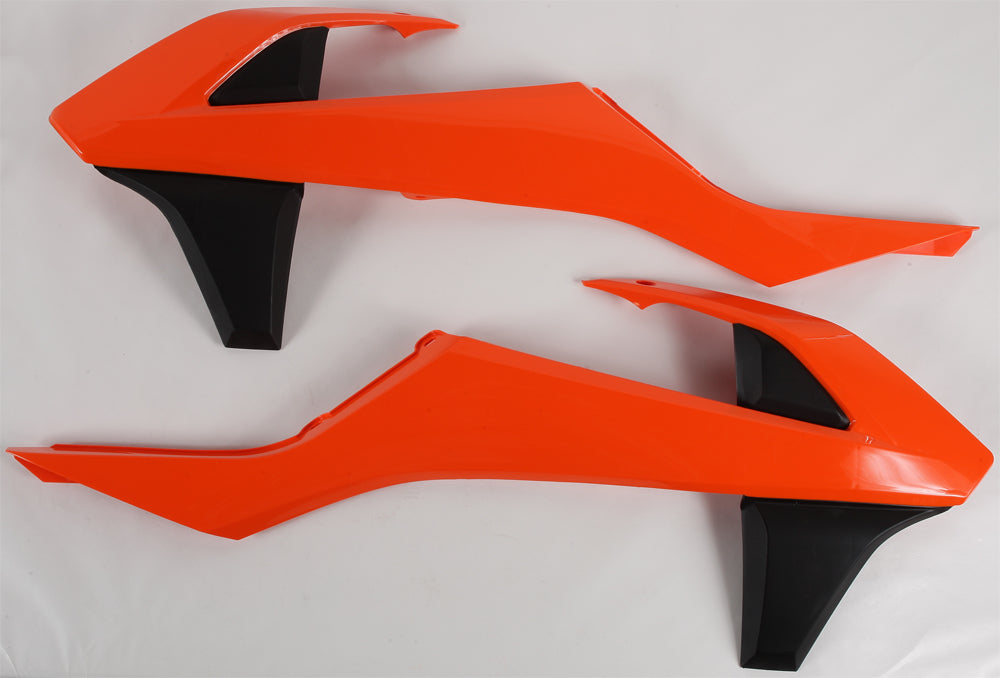 Acerbis Radiator Shrouds Orange/Black • #24210-85225