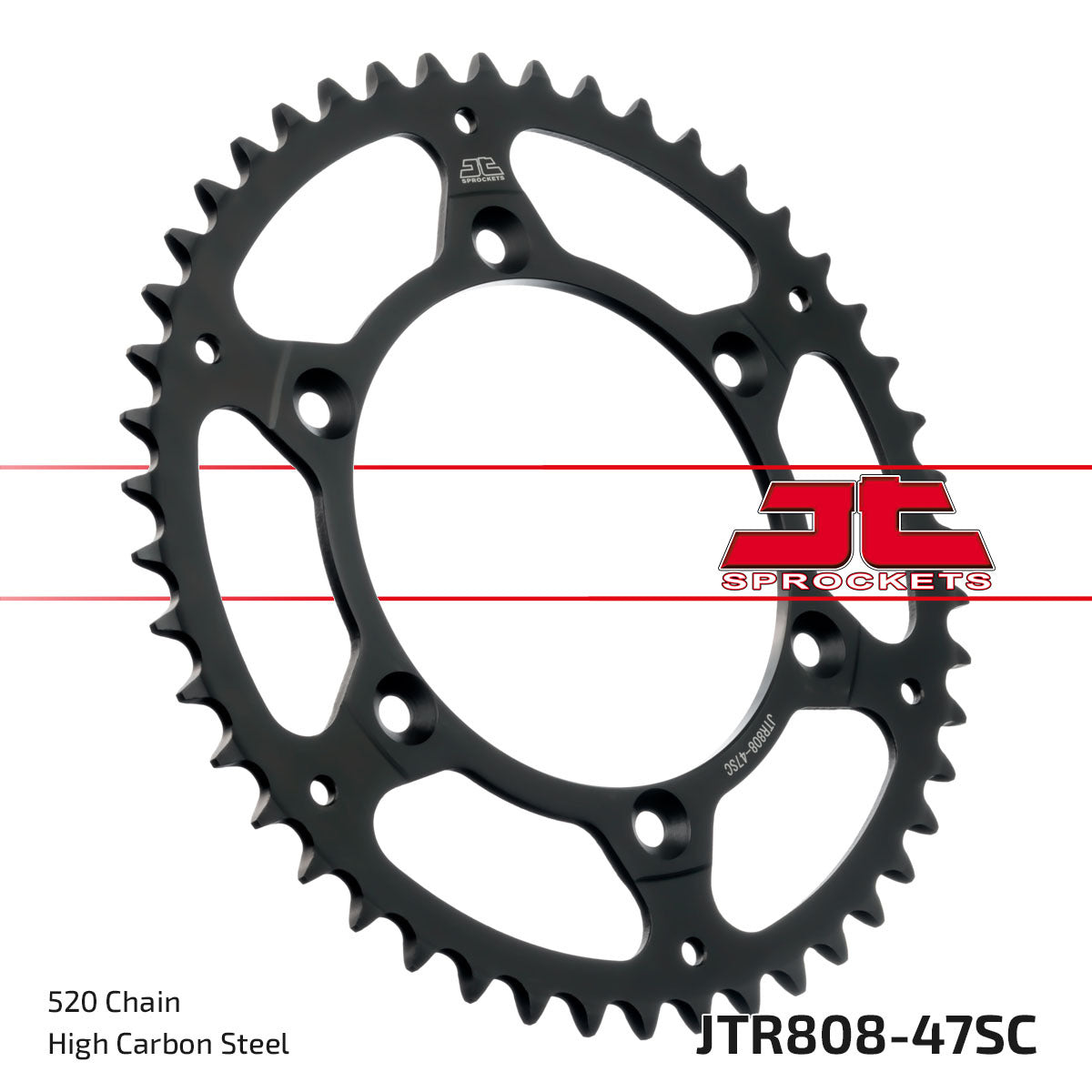 Jt Rear Sprocket Steel 47T-520 Kaw/Suz • #555-80847