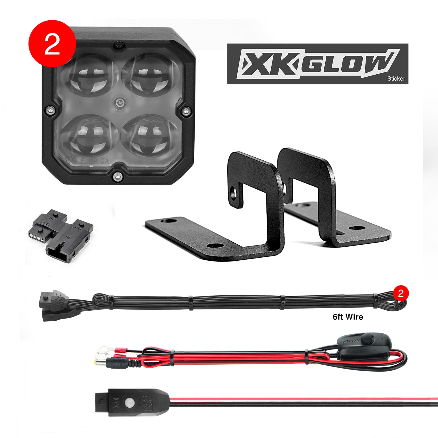 Xk Glow 20W RGB POD Lights