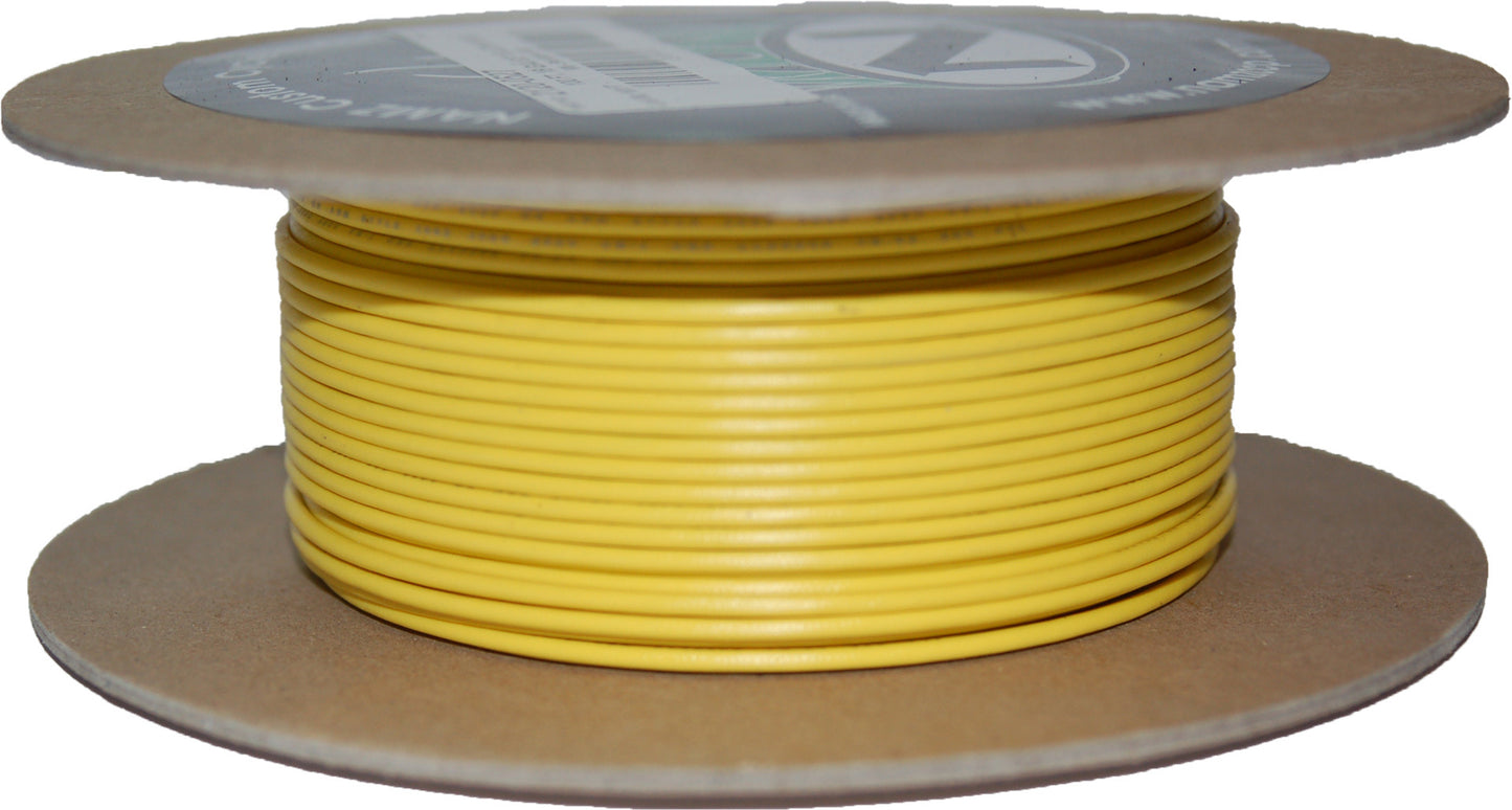 Namz Custom Cycle #18-Gauge Yellow 100' Spool Of Primary Wire