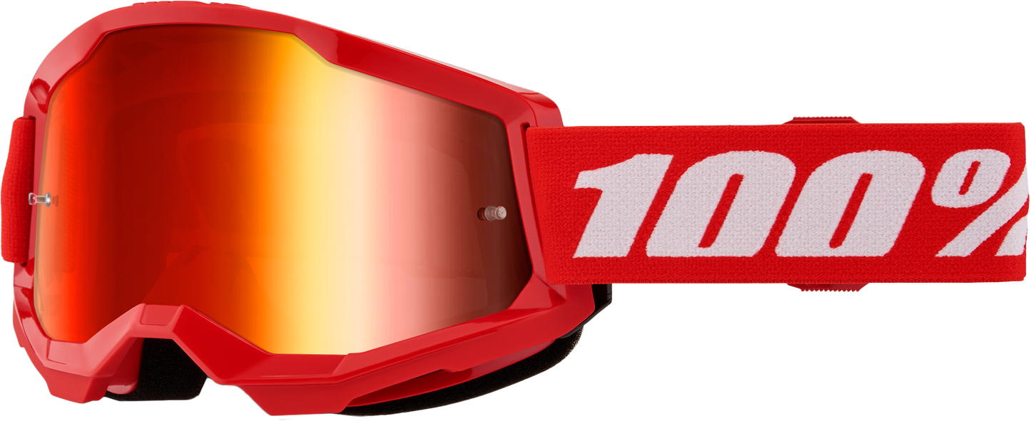 100-Percent Strata 2 Junior Goggle Red Mirror Red Lens