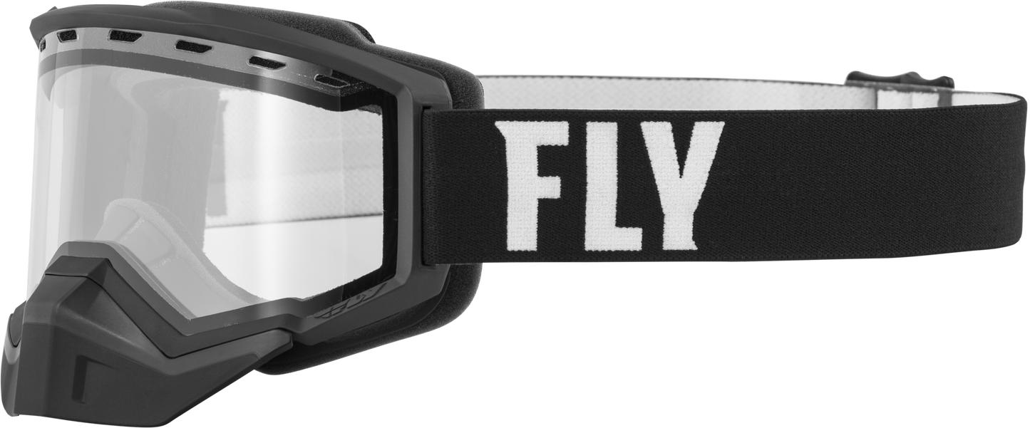 Fly Racing Focus Snow Goggle Black/White W/ Clear Lens