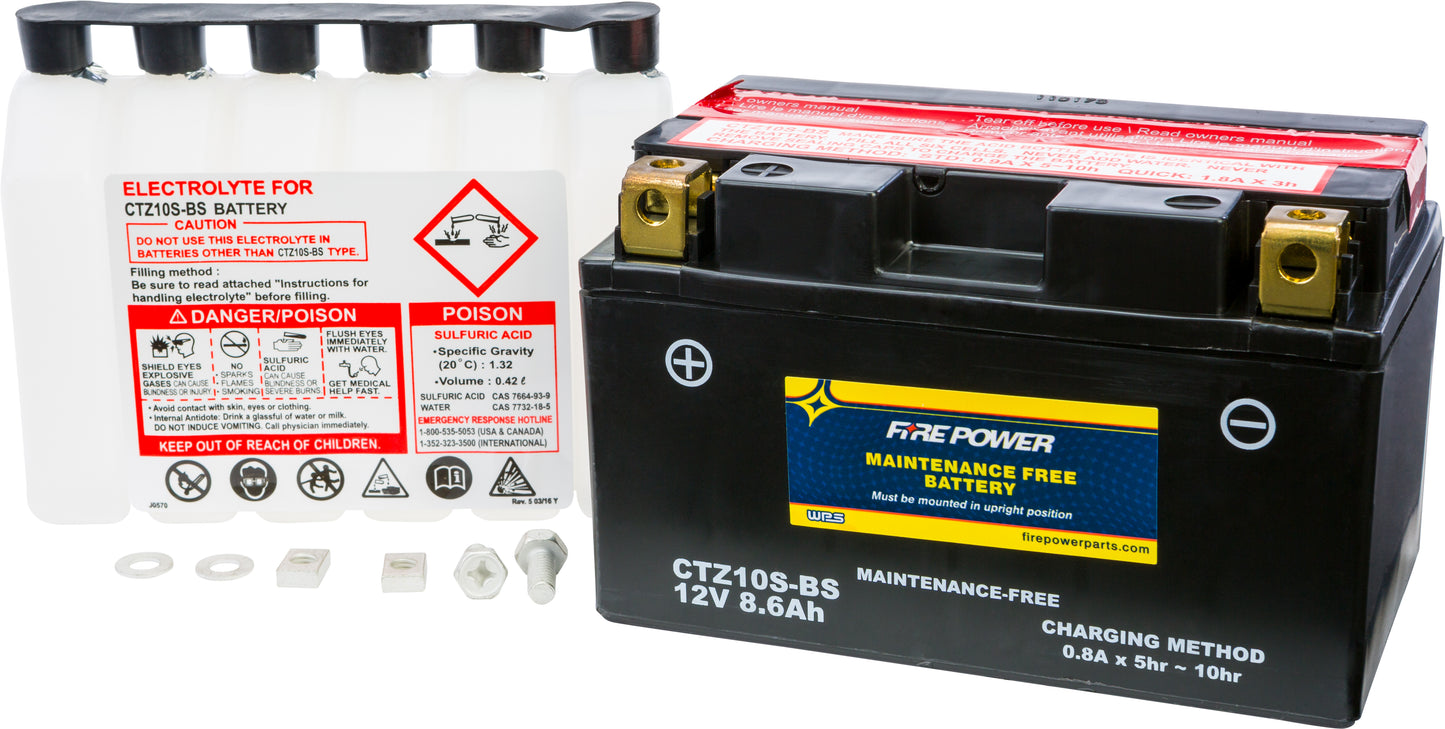 Fire Power Battery Ctz10S-Bs Maintenance Free