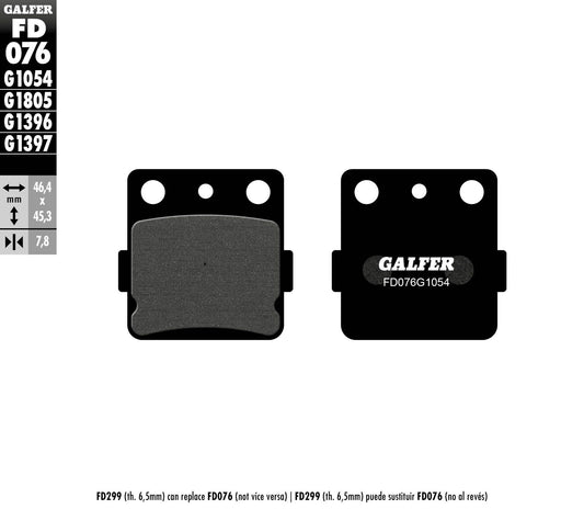 Galfer Brake Pads Semi Metallic Fd076G1054