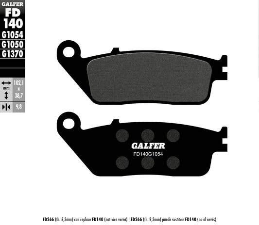 Galfer Brake Pads Semi Metallic Fd140G1054