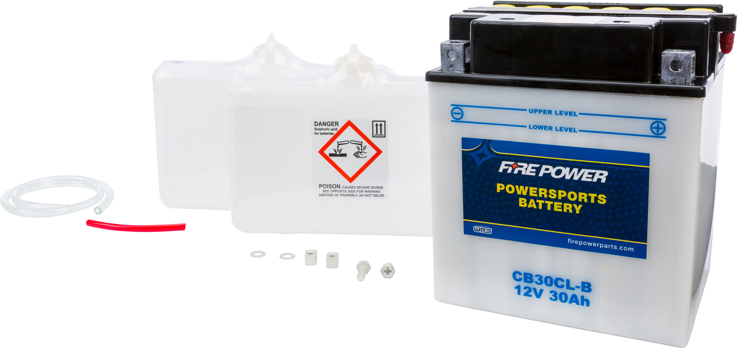 Fire Power Battery W/Acid Cb30Cl-B 12V Heavy Duty