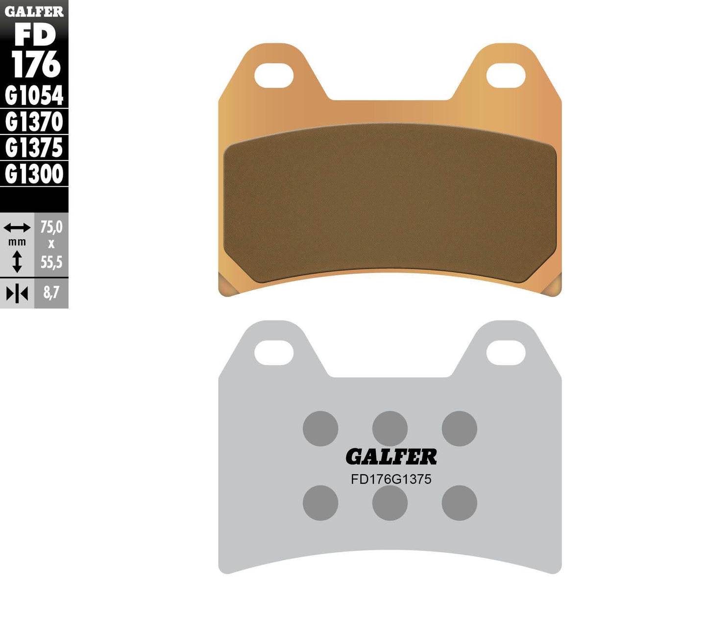 Galfer Brake Pads Sintered Ceramic Fd176G1375