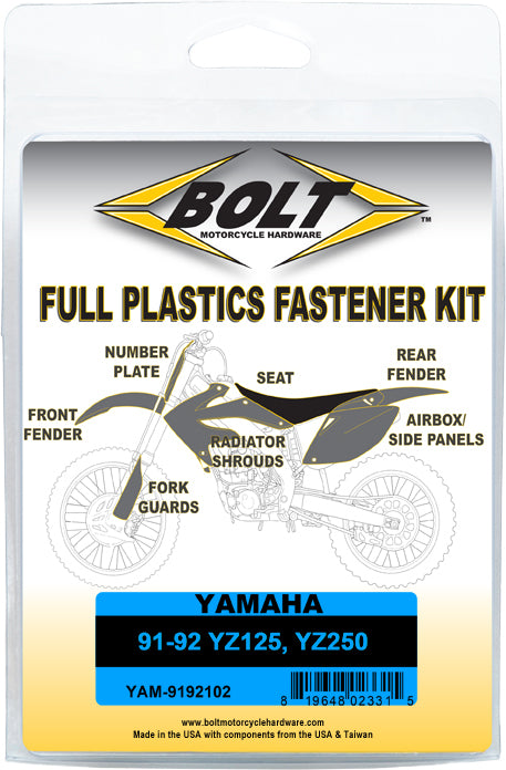 Bolt Full Plastic Fastener Yam • #020-00911