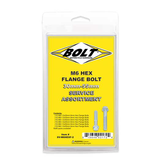 Bolt M6 8Mm Hex Flange Bolt Assortment 60 Piece Kit • #024-68030