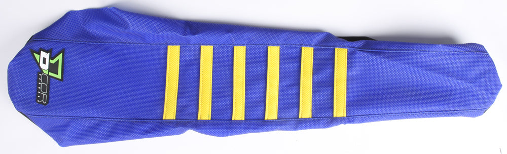 D-Cor Seat Cover Blue/Yellow W/Ribs