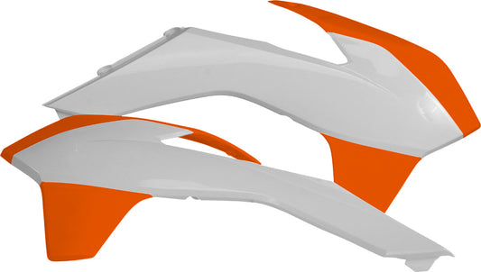 Acerbis Radiator Shrouds White/Orange