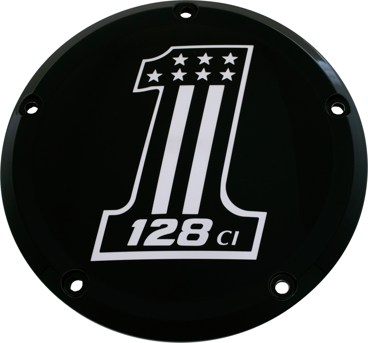 Custom Engraving 7   M8 Flt/Flh Derby Cover 128 Black