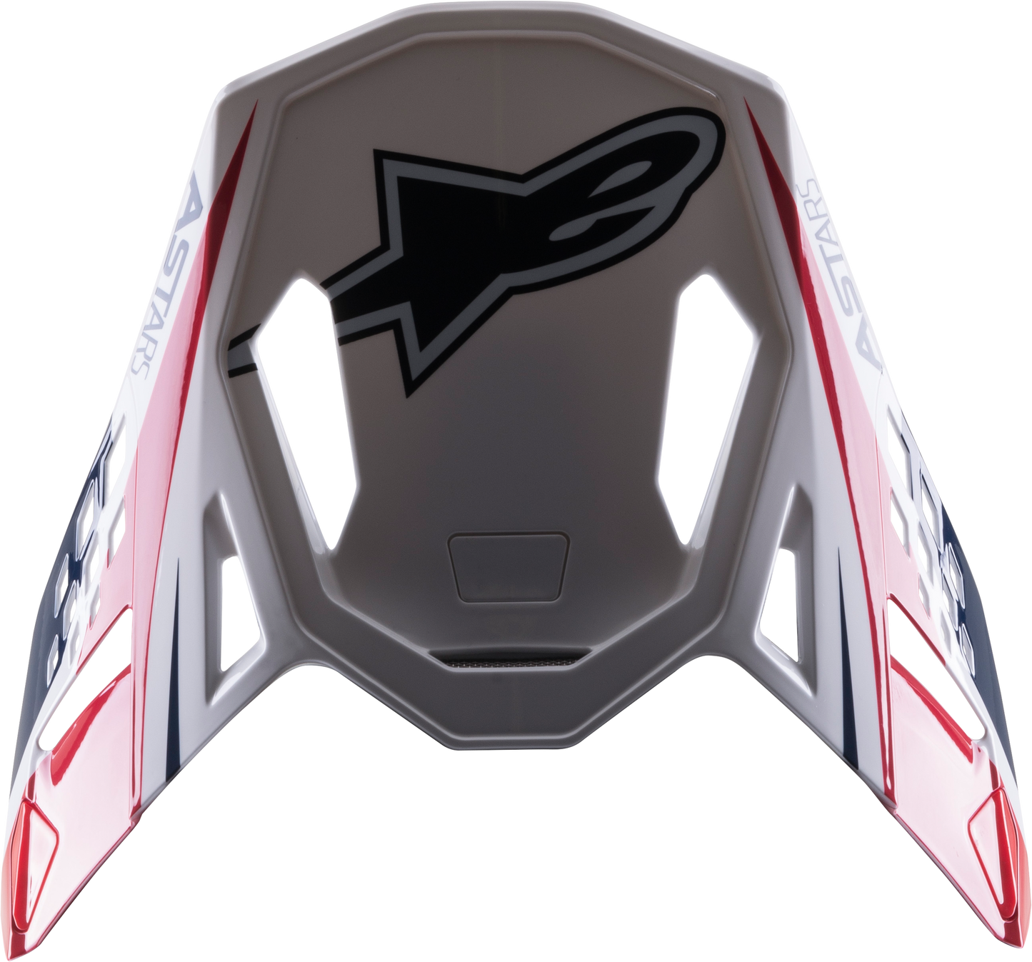 Alpinestars S-M10 Carbon Meta2 Visor White/Red/Blue Glossy