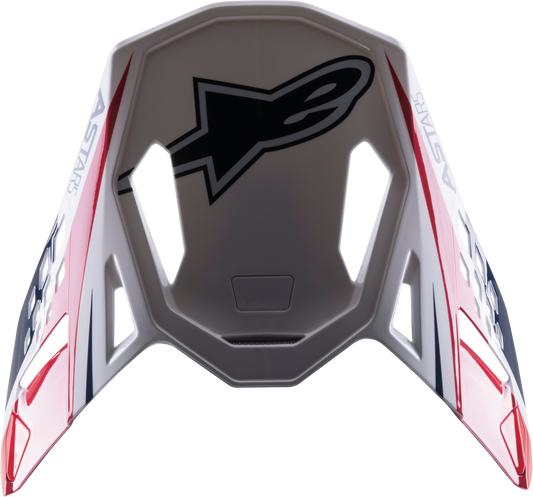 Alpinestars S-M10 Carbon Meta2 Visor White/Red/Blue Glossy