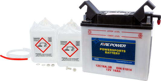 Fire Power Battery W/Acid 12C16A-3B 12V