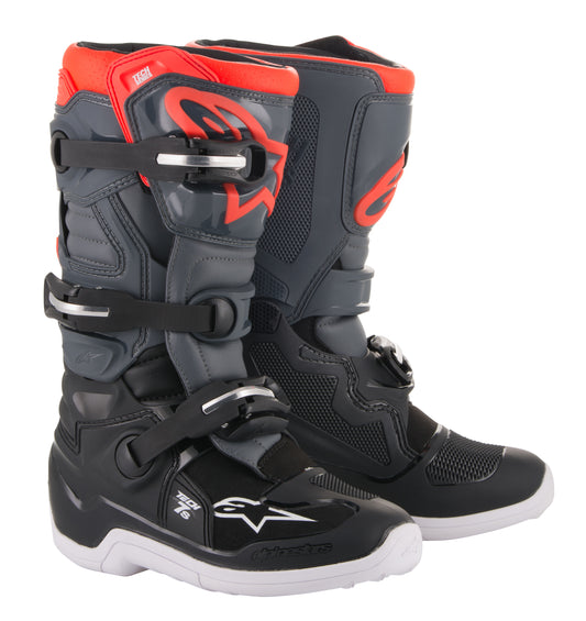 Alpinestars Youth Tech 7S Boots Grey/Red Sz 02