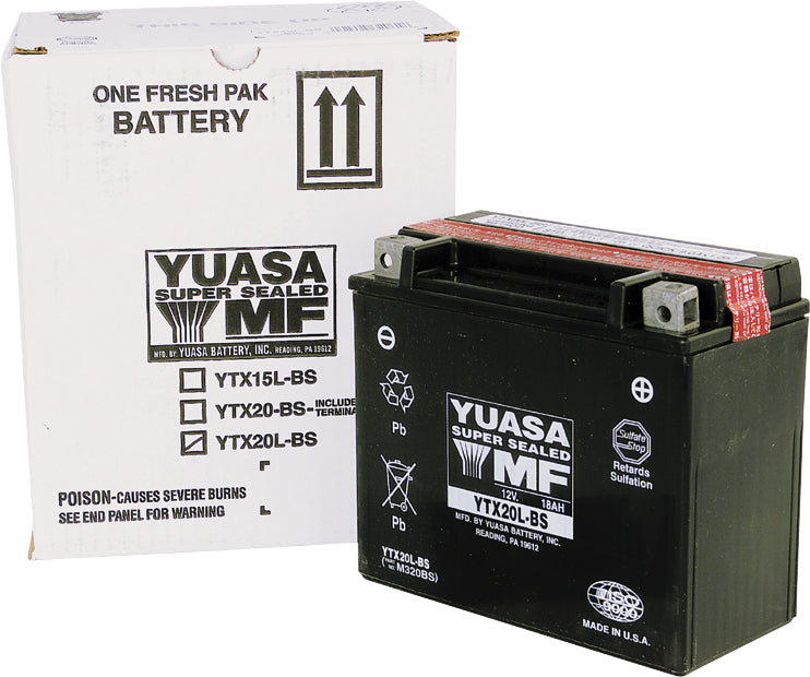 Yuasa Battery Ytx20L-Bs Maintenance Free