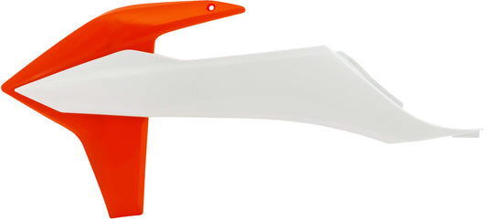 Acerbis Radiator Shroud White/Orange • #27265-16813