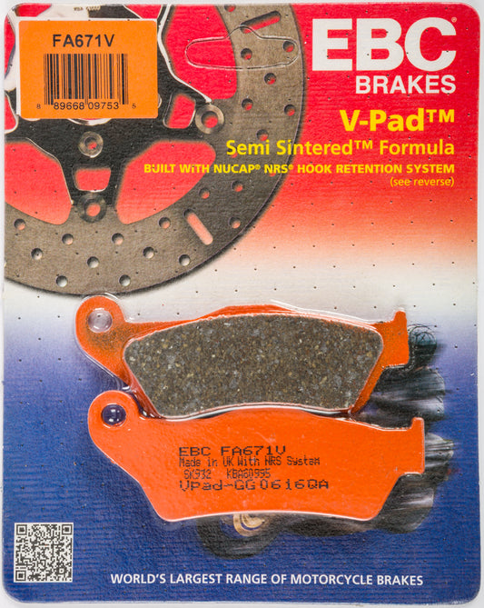 Ebc Brake Pads Fa671V Semi-Sintered V Series