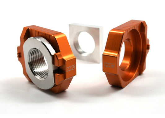 Works Axle Blocks Elite Ktm/Hus Orange • #66-17264