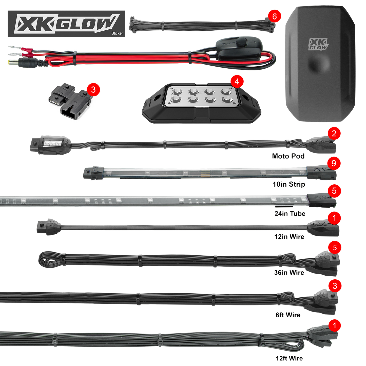 Xk Glow LED UNDERGLOW ADVANCED KIT POL