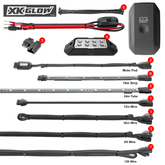 Xk Glow LED UNDERGLOW ADVANCED KIT POL