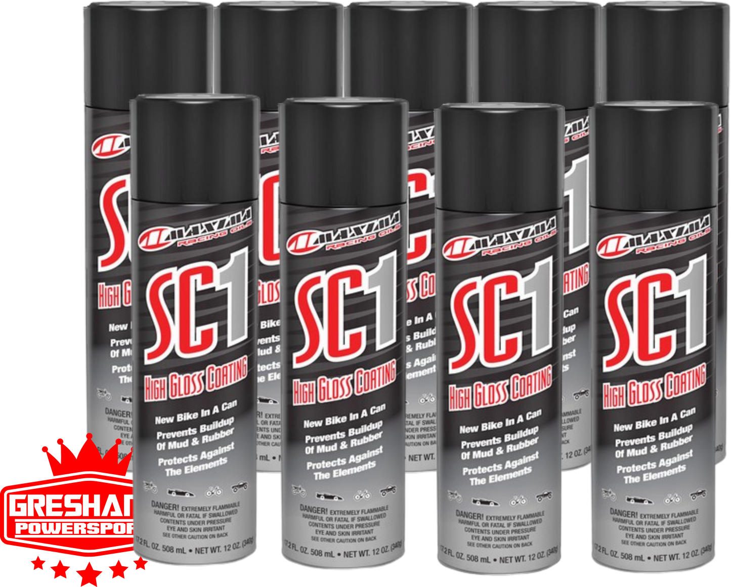 HIGH GLOSS SC1 CLEAR COAT SILICONE SPRAY 17.2 FL OZ- 9 PACK