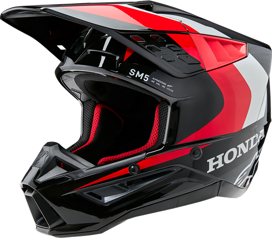 Alpinestars Honda S-M5 Helmet Black/Red Glossy 2X