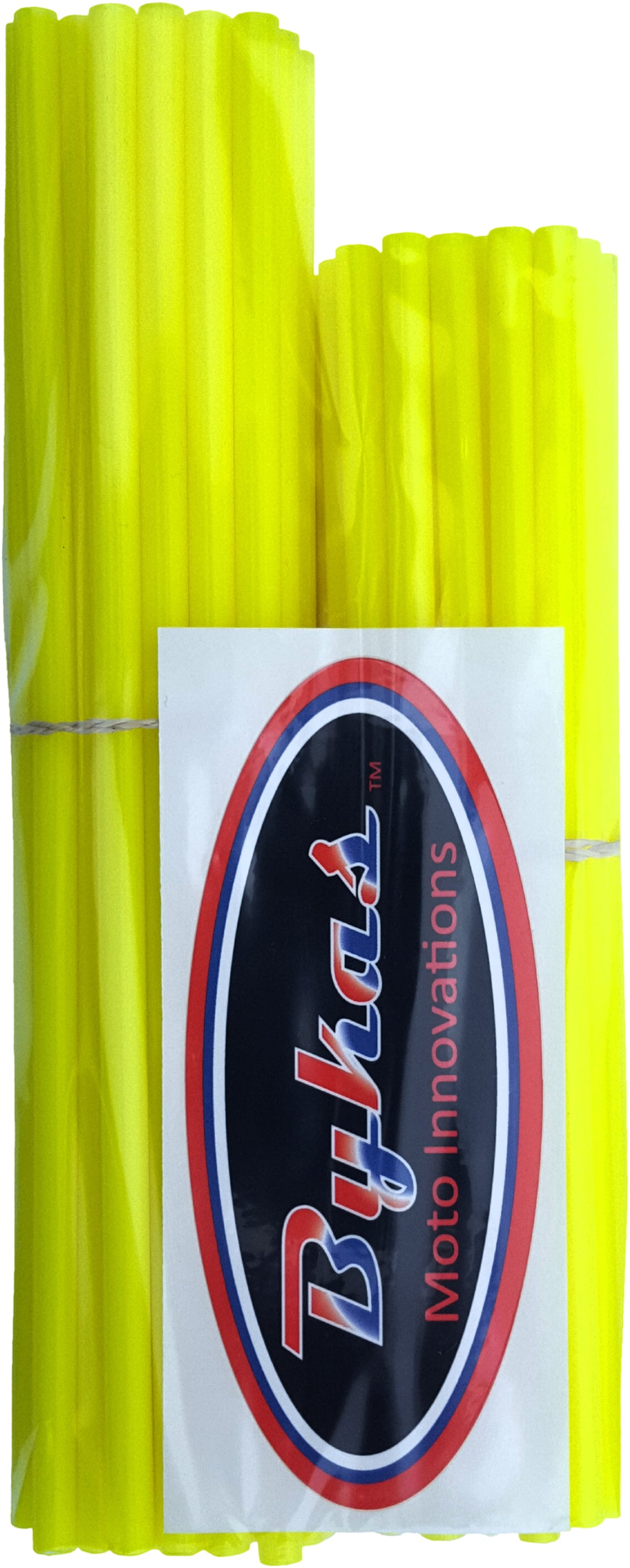 Bykas Spoke Wraps Neon Yellow 72/Pk 21"/19"