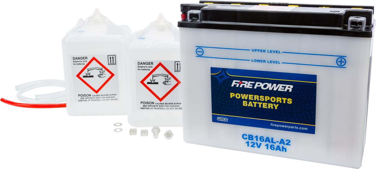 Fire Power Battery W/Acid Cb16Al-A2 12V Heavy Duty