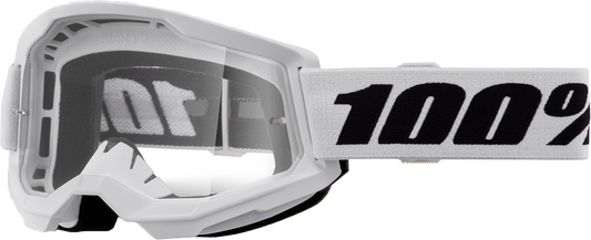 100-Percent Strata 2 Goggle White Clear Lens