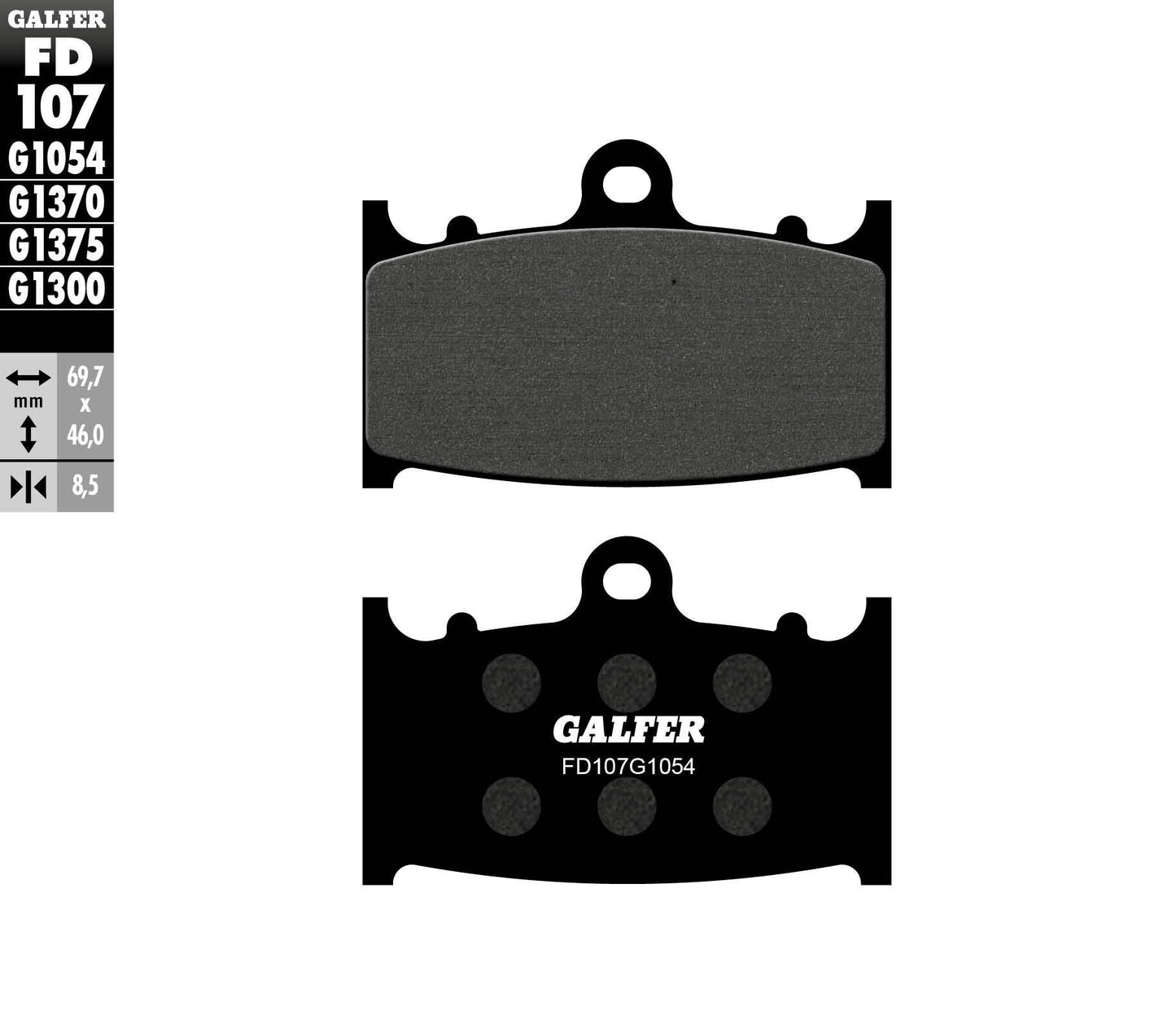 Galfer Brake Pads Semi Metallic Fd107G1054