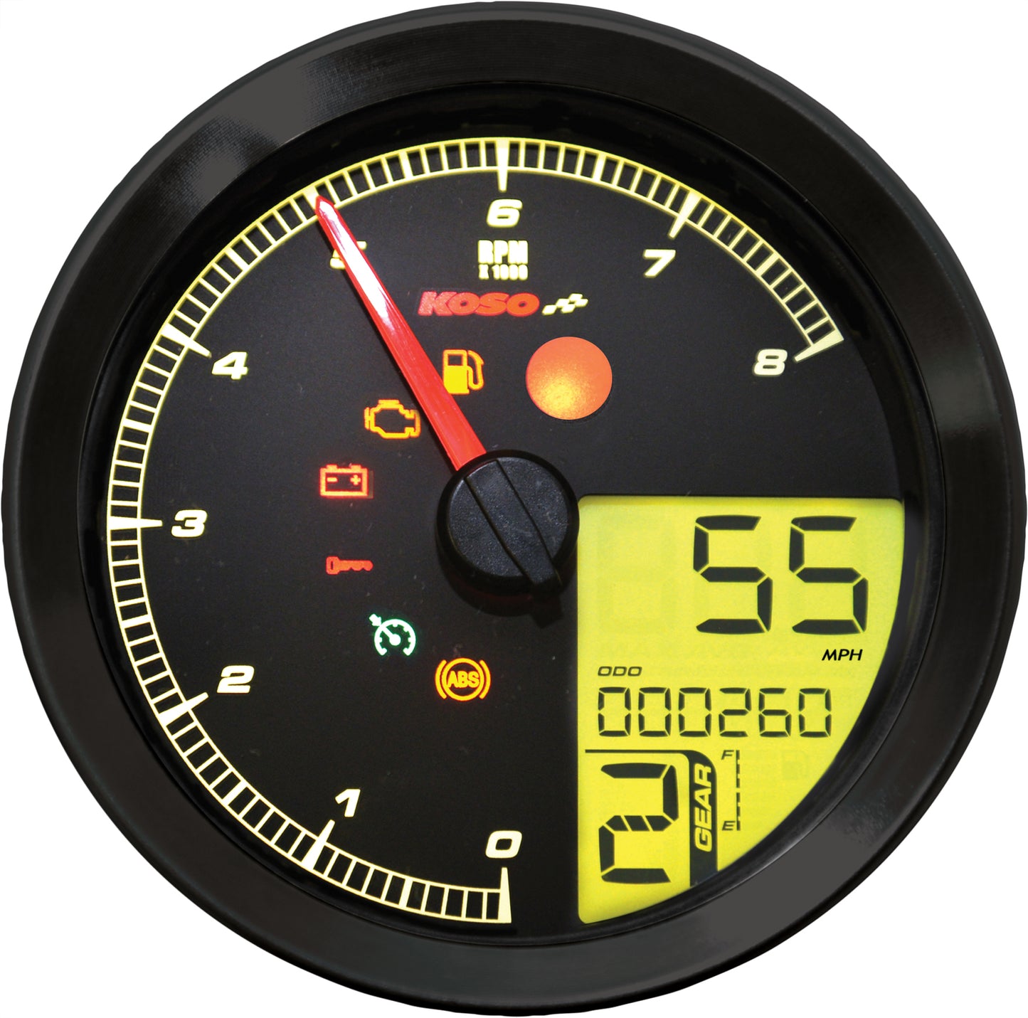 Koso LCD Color Change Speedo and Tachometer