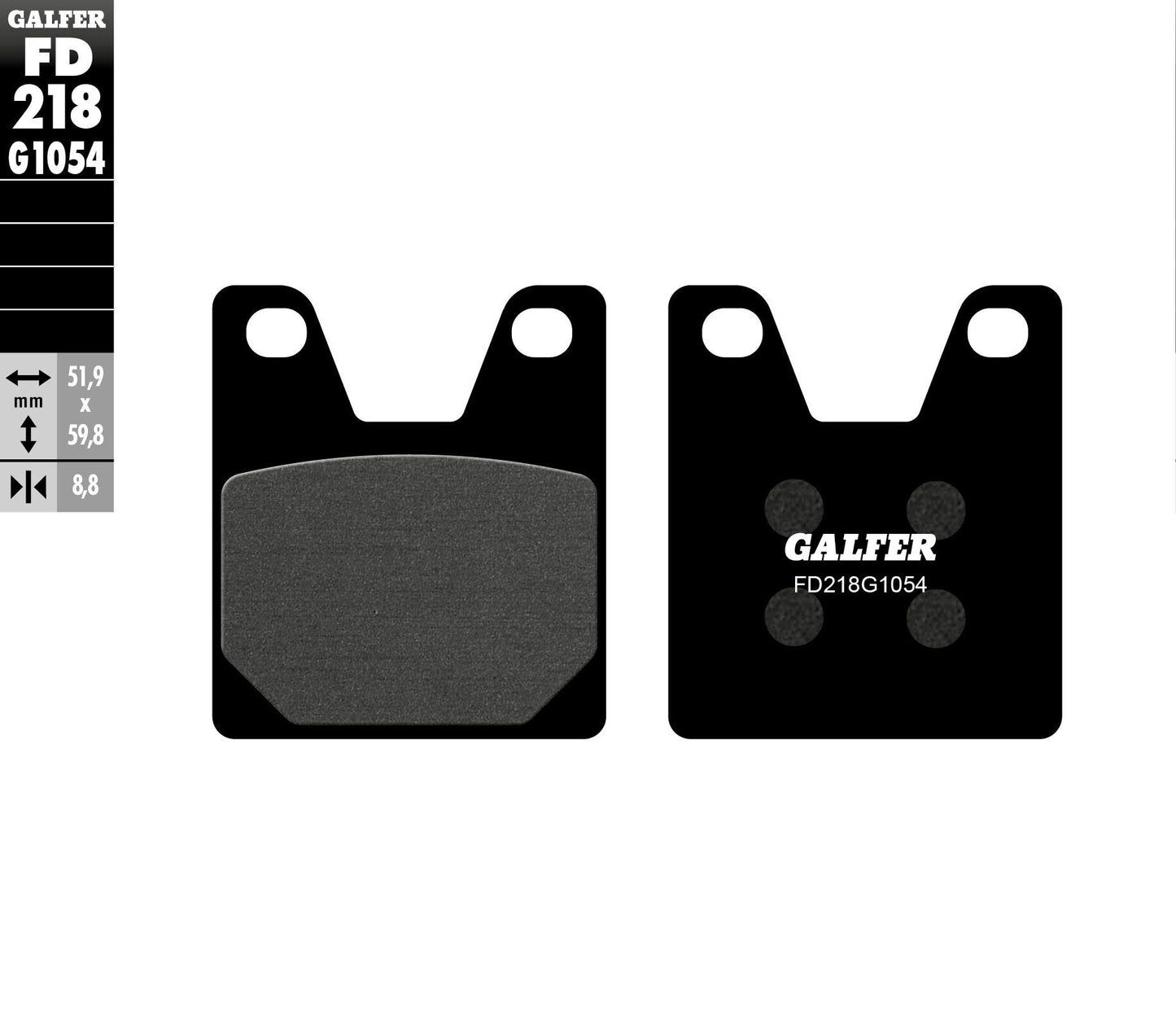 Galfer Brake Pads Semi Metallic Fd218G1054