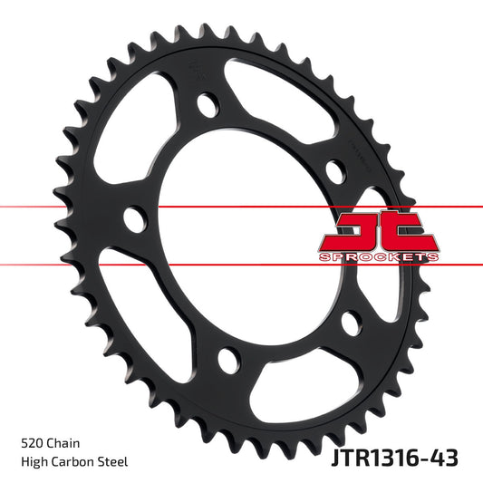 Jt Rear Sprocket Steel 43T-520 Hon