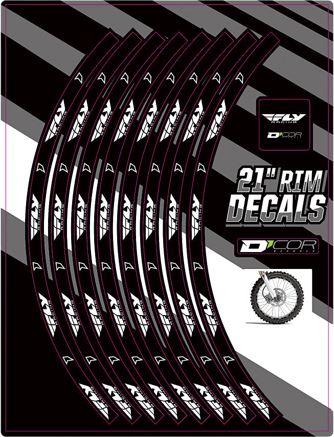 D-Cor Rim Decals 21" Fly Logo Front