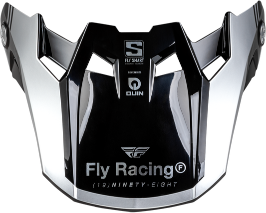 Fly Racing Formula S Carbon Legacy Visor Blue Carbon/Silver Yl/Sm