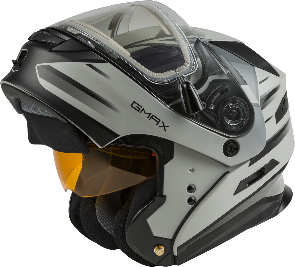 GMAX MD-01S MODULAR W/ELEC SHIELD DESCENDANT MATTE GRY/SILVER SM