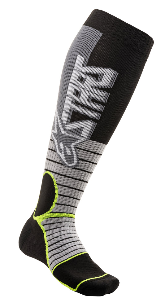 Alpinestars Mx Pro Socks Cool Grey/Yellow Small