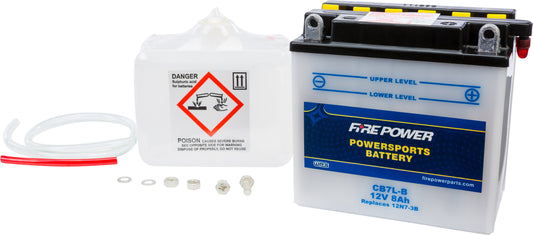 Fire Power Battery W/Acid Cb7L-B 12V Heavy Duty