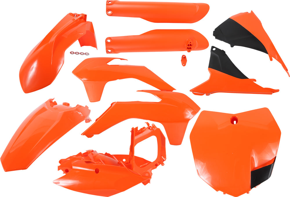 Acerbis Full Plastic Kit Orange/Black • #24030-91008