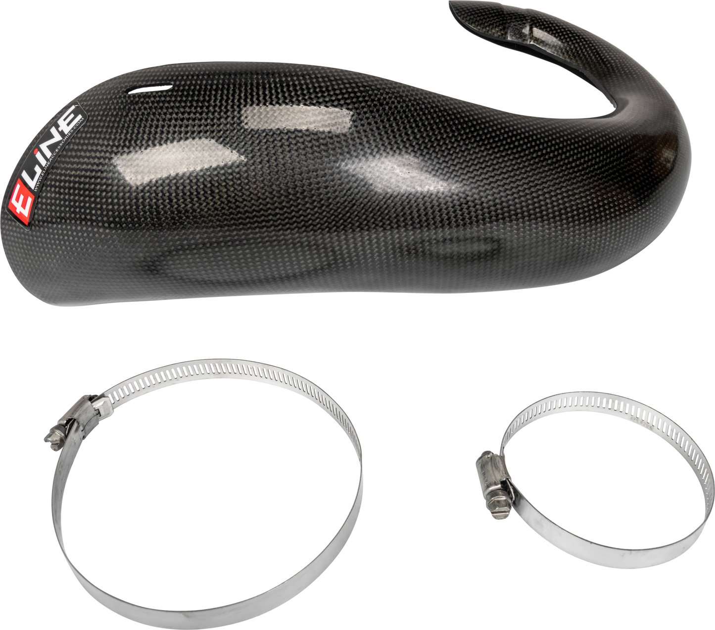 E-Line Accessories Carbon Fiber Pipe Guards Hus/Ktm • #677-3002