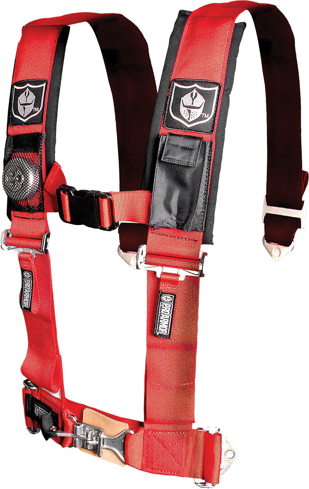 Pro Armor 4Pt Harness 3" Pads Red