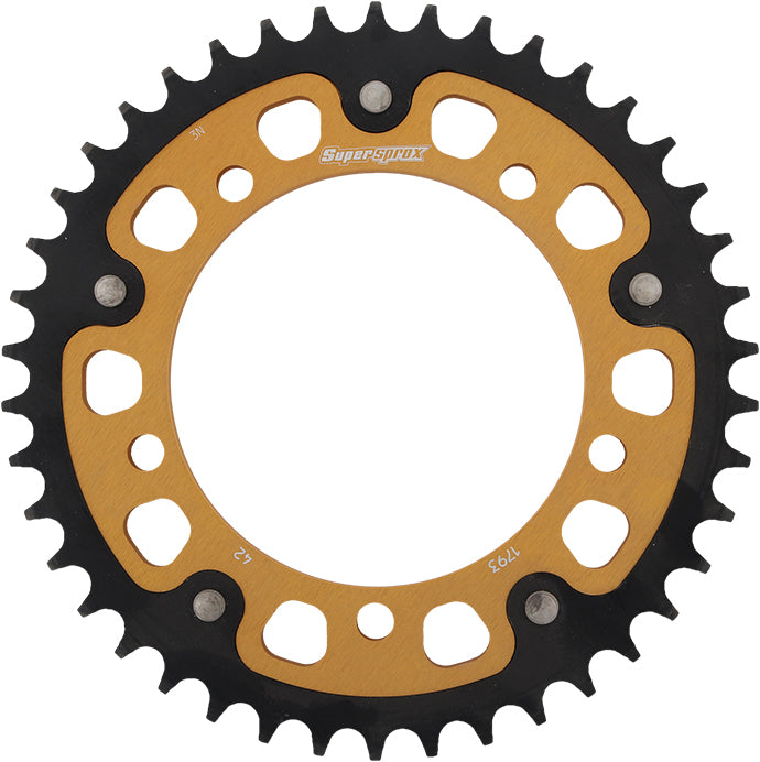 Supersprox Rear Stealth Sprocket Alu/Stl 42T-520 Gld Hay/Suz/Tri