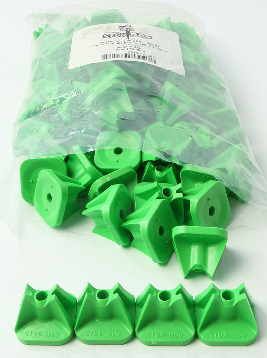 Stud Boy Super-Lite Pro Series Single Backers .75" 84/Pk Green