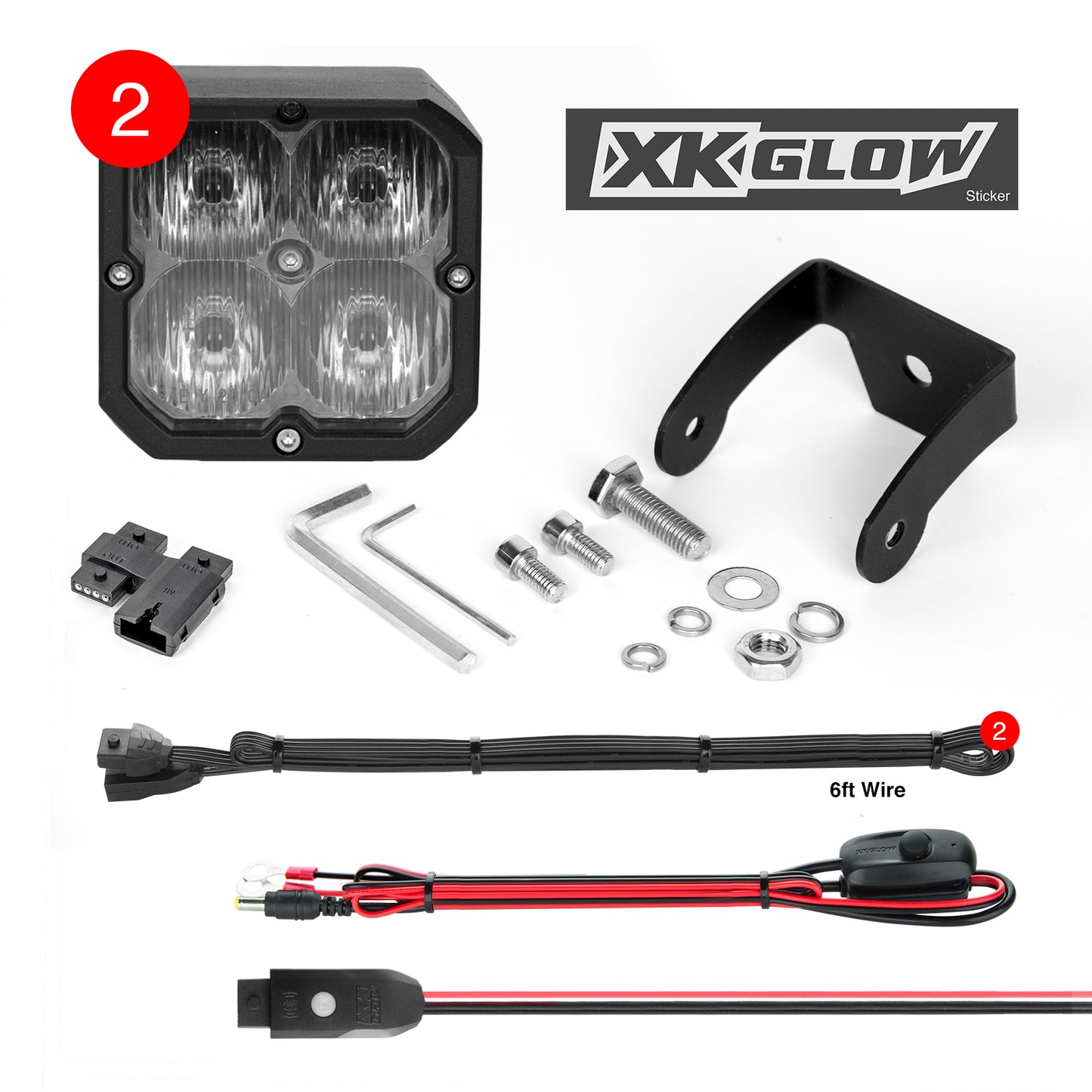 Xk Glow 20W RGB POD Lights