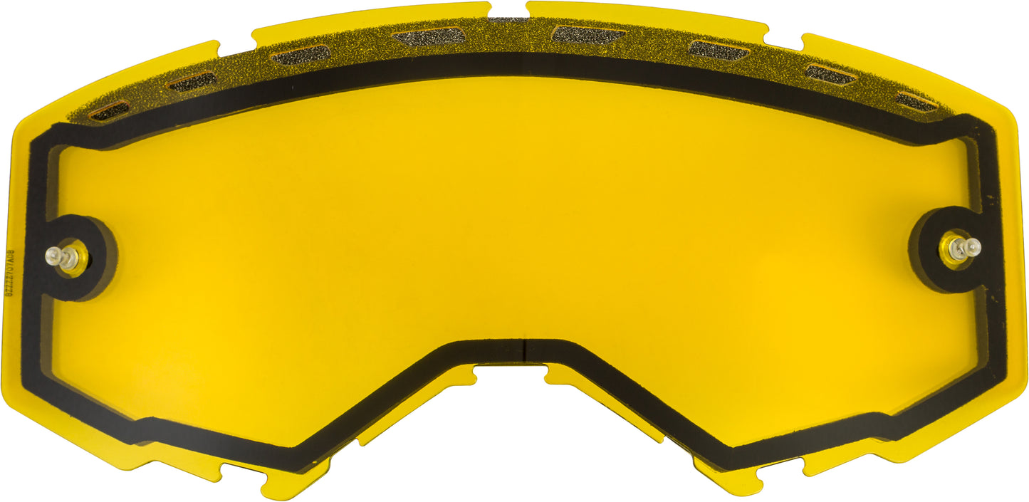 Fly Racing Dual Lens W/Vents And Post Yellow