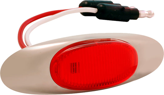 Grote Micronova Oval Led Red W/Chrome Bezel