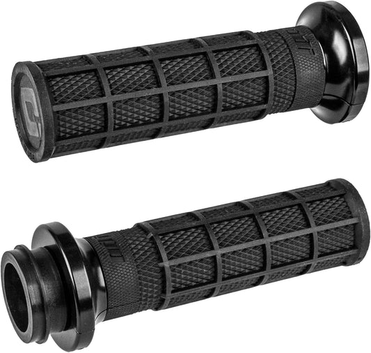 Odi Lock On Waffle Style Grips Black/Black For Cable Throttle